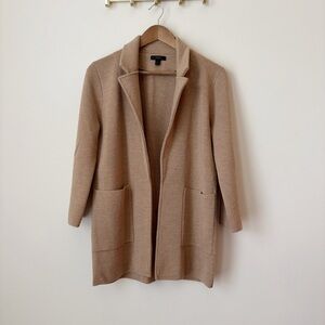 J.Crew Sophie Sweater Blazer XS Merino Wool Blend Tan